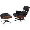 Kožené kreslo Charles & Ray Eames replika orech Kožené kreslo Charles & Ray Eames replika orech
