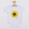 Detské body s potlačou New Baby Slnečnica - krátky rukáv Detské body s potlačou New Baby Slnečnica - krátky rukáv