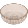 Flamingo miska pre hlodavcov MYLO CERAMIC béž.-biela 13,3 x 13,3 x 4,6 cm 400ml