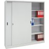 Manutan Kovová spisová skriňa s posuvnými dverami, 8 políc, 200 x 180 x 45 cm Manutan Kovová spisová skriňa s posuvnými dverami, 8 políc, 200 x 180 x 45 cm