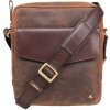 Značková pánska kožená taška cez rameno KT167 hnedá
