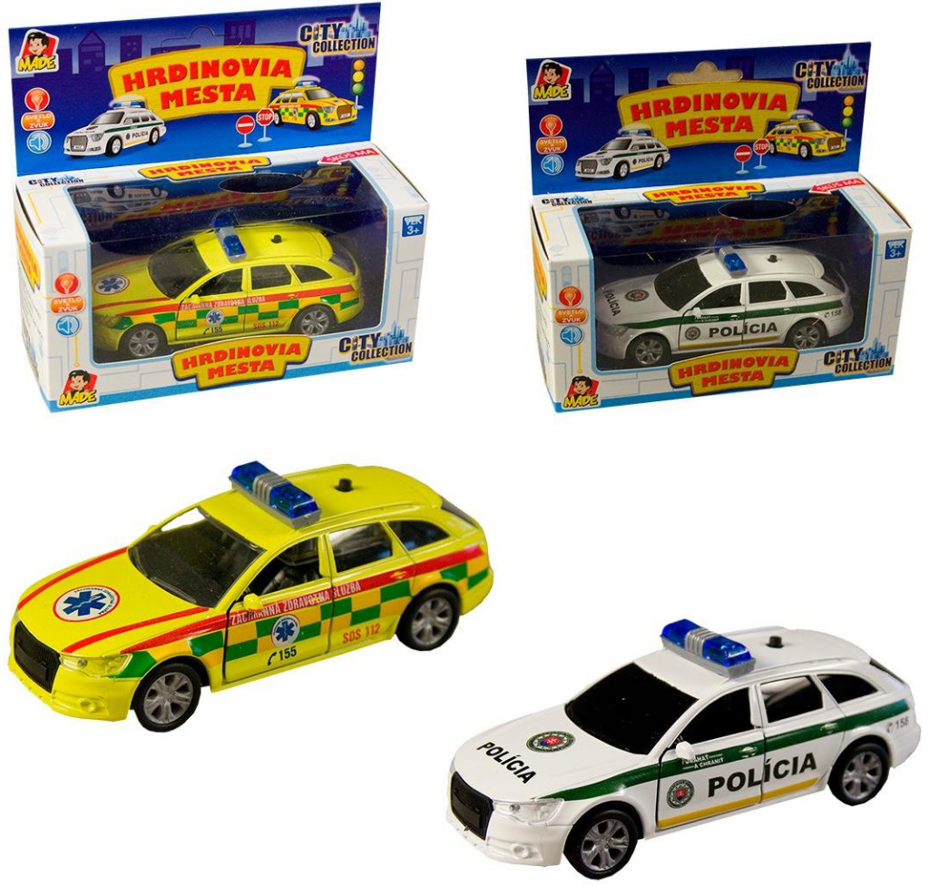 Corbi Toys Auto záchrannej zdravotnej služby a polície