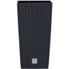 PROSPERPLAST Kvetináč RATO SQUARE plus vklad antracit 24cm PROSPERPLAST Kvetináč RATO SQUARE plus vklad antracit 24cm