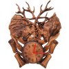 Drevené nástenne hodiny, jelenie hlavy (38 x 50 cm) Drevené nástenne hodiny, jelenie hlavy (38 x 50 cm)