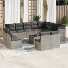 Zostava záhradného nábytku z umelého ratanu VidaXL, sivá, 13-dielna Zostava záhradného nábytku z umelého ratanu VidaXL, sivá, 13-dielna