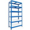 Kovový regál do technickej miestnosti Biedrax 50 x 60 x 180 cm, modrý - 6 políc biele lamino 12mm Kovový regál do technickej miestnosti Biedrax 50 x 60 x 180 cm, modrý - 6 políc biele lamino 12mm