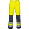 Portwest TX71 Seville Hi Vis Reflexné nohavice žltá tmavomodrá