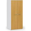 Kancelárska policová skriňa PRIMO WHITE s dverami, 1781 x 800 x 600 mm, biela/buk Kancelárska policová skriňa PRIMO WHITE s dverami, 1781 x 800 x 600 mm, biela/buk