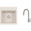 Granitový drez s batériou ALVEUS GEM 10 Beige 55 500x500 mm + batéria Mintas SETA23190 Granitový drez s batériou ALVEUS GEM 10 Beige 55 500x500 mm + batéria Mintas SETA23190