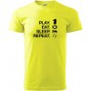 Eat sleep play - šach - Klasické pánske tričko vyššej gramáže - L ( Neonová žltá ) Eat sleep play - šach - Klasické pánske tričko vyššej gramáže - L ( Neonová žltá )