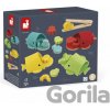 Montessori hračka na triedenie: Veľryby - Janod Montessori hračka na triedenie: Veľryby - Janod