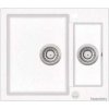 Aquasanita - Helika Tesa 580.1E biely (Praktický granitový drez s vaničkou. Horná montáž. Min. šírka kuchynskej skrinky 60 cm. Hĺbka hl. vaničky 20 cm.) Aquasanita - Helika Tesa 580.1E biely (Praktický granitový drez s vaničkou. Horná montáž. Min. šírka kuchynskej skrinky 60 cm. Hĺbka hl. vaničky 20 cm.)