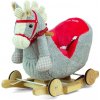 Milly Mally hojdací koník s melódiou a kolieskami Polly sivo červený