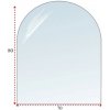 Krbové kachle - Tvrdené sklo pod krb, piecku 80x70 Krbové kachle - Tvrdené sklo pod krb, piecku 80x70