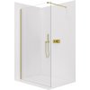 CERANO - Sprchová zástena Walk-in Onyx Cube Ľ/P - 8 mm - hranatá vzpera - zlatá kartáčovaná, transparentné sklo - 70x200 cm CERANO - Sprchová zástena Walk-in Onyx Cube Ľ/P - 8 mm - hranatá vzpera - zlatá kartáčovaná, transparentné sklo - 70x200 cm