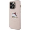 AppleMix HELLO KITTY Apple iPhone 15 Pro - Sleeping Kitty - MagSafe silikón / umelá koža - ružové