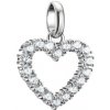 THOMAS SABO CONNECT prívesok charm Heart with white CC1237-051-14 THOMAS SABO CONNECT prívesok charm Heart with white CC1237-051-14