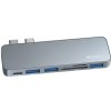 Yesido HB10 6v1 hub – slot na SD / TF kartu / USB-C / 3x USB-A na 2x USB-C pre MacBook – sivý - možnosť vrátiť tovar ZADARMO do 30tich dní Yesido HB10 6v1 hub – slot na SD / TF kartu / USB-C / 3x USB-A na 2x USB-C pre MacBook – sivý - možnosť vrátiť tovar ZADARMO do 30tich dní