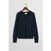 GANT FINE KNIT V-NECK EVENING BLUE