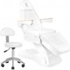 BeautyOne elektrické kozmetické kreslo Sillon 273B LU x 3 a kozmetická stolička biela BeautyOne elektrické kozmetické kreslo Sillon 273B LU x 3 a kozmetická stolička biela