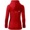 Dráha letu včely - srdce - Mikina dámska trendy zipper s kapucňou - M ( Červená ) Dráha letu včely - srdce - Mikina dámska trendy zipper s kapucňou - M ( Červená )