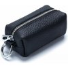 Kožený prívesok na kľúče so zipsom čierny Kožený prívesok na kľúče so zipsom čierny