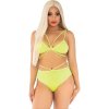 Leg Avenue - Top & Panties Yellow With Straps