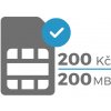 Aktivovaná karta SIM (200 Kč / 200 MB) Aktivovaná karta SIM (200 Kč / 200 MB)