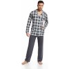 Cornette 114 long/r 3XL-5XL pánske pyžamo bez zipsu šedá 5XL Cornette 114 long/r 3XL-5XL pánske pyžamo bez zipsu šedá 5XL