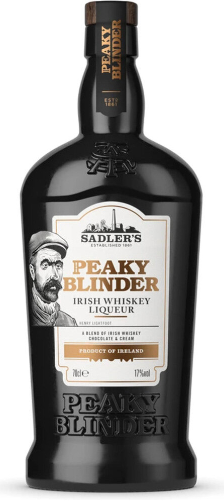 Sadler\'s Peaky Blinder Irish Whisky Cream Liqueur 17% 0,7 l (čistá fľaša)