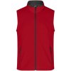 James & Nicholson pánska softshellová vesta JN1128 Červená / černá