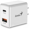 GENIUS nabíječka PD-20AC, 20W, rychlé nabíjení, USB-C PD3.0, USB-A QC3.0, bílá GENIUS nabíječka PD-20AC, 20W, rychlé nabíjení, USB-C PD3.0, USB-A QC3.0, bílá