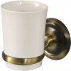 DECO – Kúpeľňový pohárik s držiakom – ant. mosaz – BISK 00407 DECO – Kúpeľňový pohárik s držiakom – ant. mosaz – BISK 00407