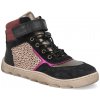 Detské zimné topánky barefoot Develab - Elastic+Velcro WR Black Combi čierné/fialove Detské zimné topánky barefoot Develab - Elastic+Velcro WR Black Combi čierné/fialove