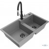 MEXEN/S MEXEN/S - Tomas granitový drez 2-bowl vrátane batérie Savita, šedá 6516-71-672601-70-B MEXEN/S MEXEN/S - Tomas granitový drez 2-bowl vrátane batérie Savita, šedá 6516-71-672601-70-B