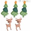 Dekoračné gombíky so stromčekmi a jeleňmi Dekoračné gombíky so stromčekmi a jeleňmi