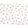 Bavlněná látka / plátno růžičky METRÁŽ - (1701) bílá Bavlněná látka / plátno růžičky METRÁŽ - (1701) bílá