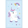 Faro kúpací uterák modrý bavlnený jednorožec 30 x 50 cm