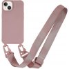AppleKing matný kryt s nastaviteľným popruhom pre iPhone 15 - staroružový
