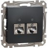 Schneider Electric Schneider SEDNA DESIGN dátová zásuvka 2xRJ45 6 STP antracit Schneider Electric Schneider SEDNA DESIGN dátová zásuvka 2xRJ45 6 STP antracit