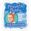 Personal Personalizované pozvánky 6 ks - Peppa Pig Personal Personalizované pozvánky 6 ks - Peppa Pig