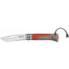 Vreckový nôž Opinel Opinel VRI N°8 Inox Outdoor - Red Vreckový nôž Opinel Opinel VRI N°8 Inox Outdoor - Red