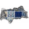 Samolepiaca diera na stenu Portugalskej dlaždice 95x73 cm Samolepiaca diera na stenu Portugalskej dlaždice 95x73 cm