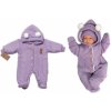 Baby Nellys Pletená kombinéza/overal LUX STAR s kožúškom - dvojvrstvová, fialová Baby Nellys Pletená kombinéza/overal LUX STAR s kožúškom - dvojvrstvová, fialová