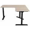 Delso Rohový výškovo nastaviteľný stôl Shaper 130 x 160 cm ľavý, agát / čierna