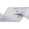 Vianočná organzová stuha metalické vločky šírka 60 mm šedá 22.5m Vianočná organzová stuha metalické vločky šírka 60 mm šedá 22.5m