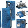 Multifunkčné peňaženkové puzdro Totem Zipper na Samsung Galaxy A36 5G - Modrá Multifunkčné peňaženkové puzdro Totem Zipper na Samsung Galaxy A36 5G - Modrá