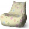 Sablio Sedací vak Bean Kvetiny na žltej - 60 x 70 x 70 cm Sablio Sedací vak Bean Kvetiny na žltej - 60 x 70 x 70 cm