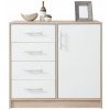 MEBLAR Komoda SMART 90 dub sonoma + biely lux MEBLAR Komoda SMART 90 dub sonoma + biely lux