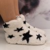 Starry Cozy Detské plyšové ponožky biele
